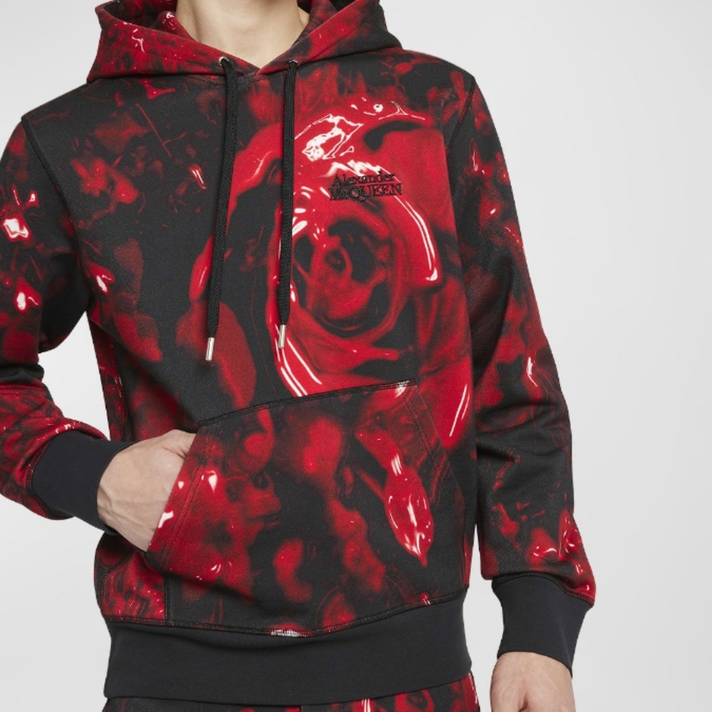 Alexander McQueen Unisex Limited Edition Rose Hoodie - Picture 2 of 13